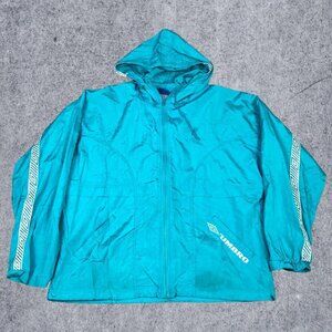 Vintage 90s Umbro Embroidered Logo Stained Windbreaker Adult Size‎ Large
